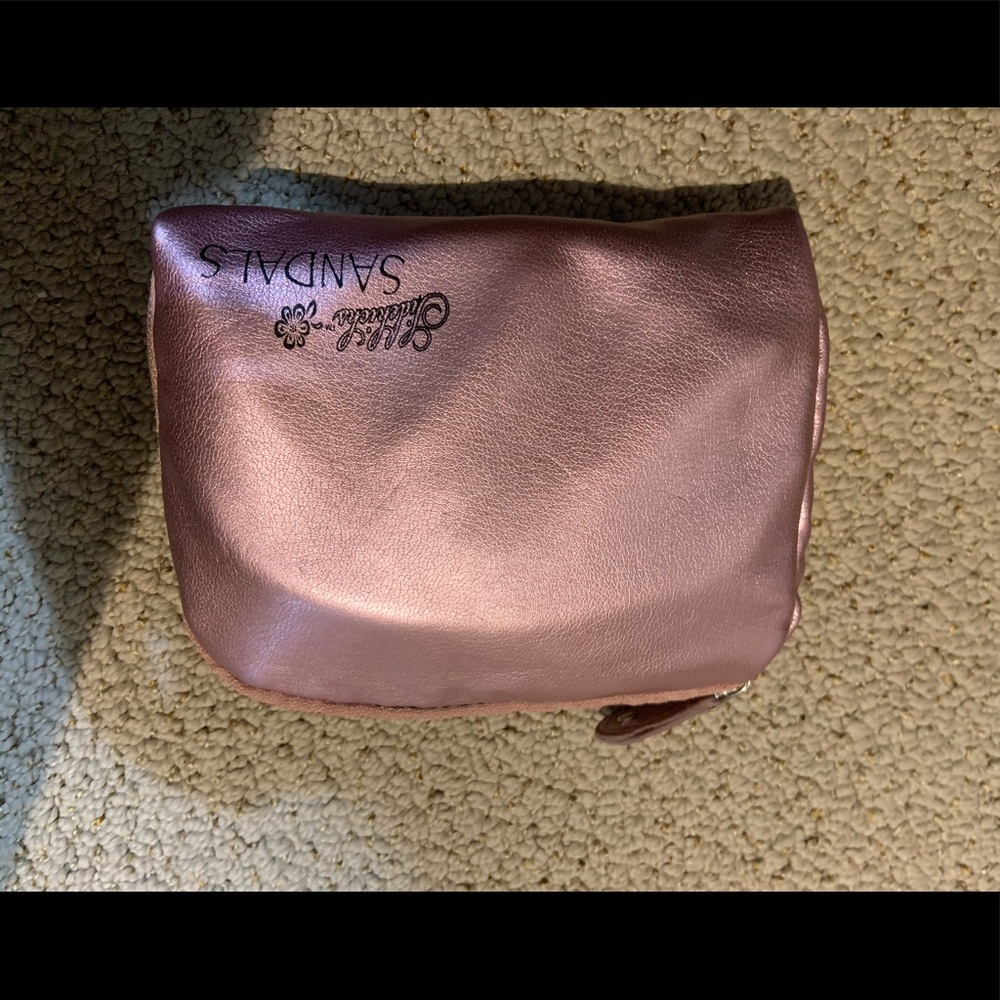 Foldable flip-flops and a small bag